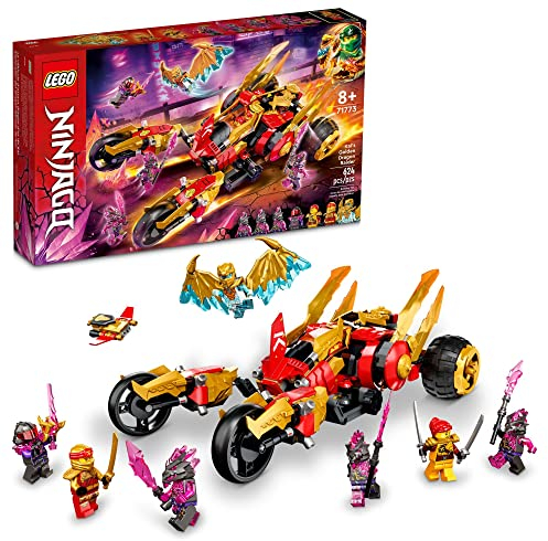 LEGO NINJAGO 71773 Kai Raider Golden Dragon Raider mit Minifiguren Kai und Zane, Bauset für Kinder ab 8 Jahren