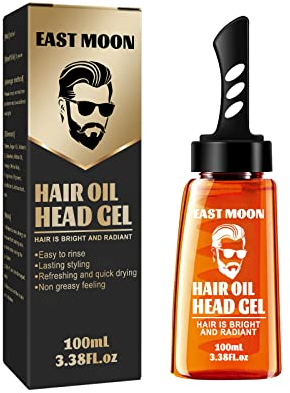 2-in-1 Haarstyling Gel mit Kamm für Männer, Haargel Mit Kamm, Haarstyling-Gel zum Modellieren der Haare und natürliches Stylen der Haare, Langanhaltendes, Hair Wax Gel with Comb (1 Stück)