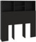 vidaXL Testiera con Contenitore Nero 100x19x103,5 cm