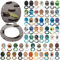 SG Traders® Toilet Seat with Soft Close - Wooden Toilet Seat Cover with Zinc Alloy Hinges, Comfortable Toilet Seat Covers with Colorful Designs Easy to Install, Assembly (Pebble Leaf)