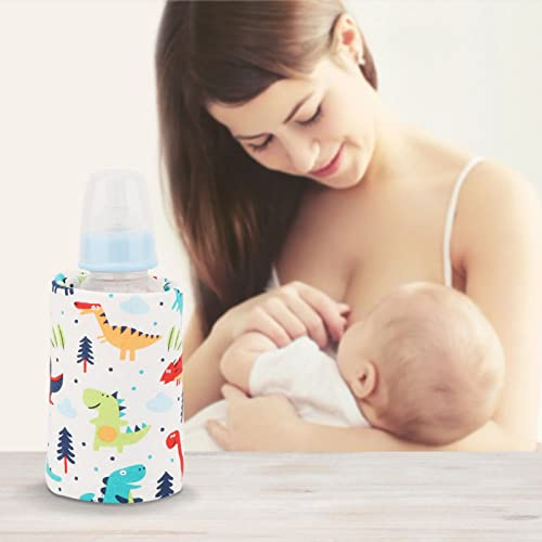 Tragbarer Flaschenwärmer, USB-Babyflaschenwärmer für Muttermilch, Milchwärmer für Babyflaschenwärmer, Tragbare Milch-Reise-Aufbewahrungsabdeckung, Isolierungsthermostat (Typ 2)