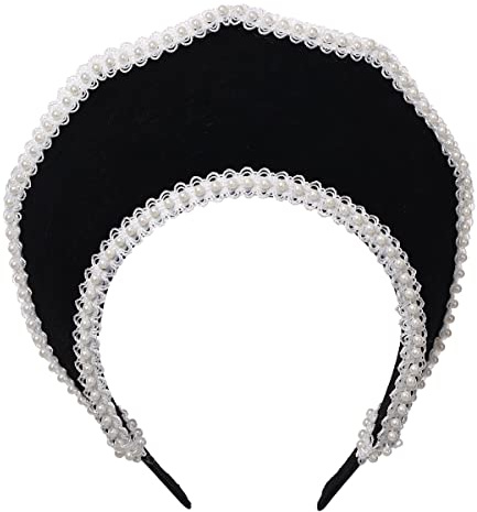 BPURB Renaissance Elizabethan Tudor Queen Royal Coronet Kapuze Hut für Damen Anne Boleyn Stirnband Viktorianische Kopfschmuck