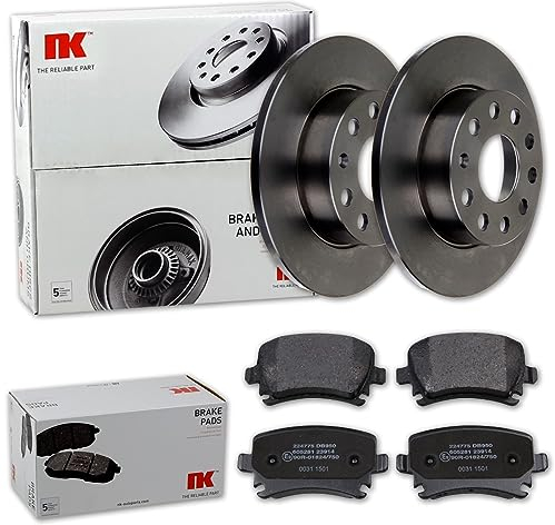 NK Bremsscheiben 256mm + Beläge hinten passend für Golf 5 6 PLUS