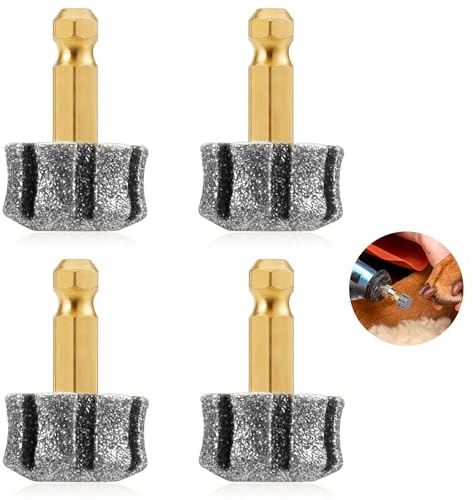 PEUTIER 4 Piezas Molinillo de Uñas para Perros, Broca de Diamante para Molinillo de Uñas para Perros Compatible con Casfuy Molinillo de Uñas para Perros Grandes Medianos y Pequeños Cortaúñas