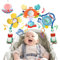 Kinderwagen Spielzeug mit Musik, Spielbogen Kinderwagen Babyschale Kinderbett Babyspielzeug, Mobile Kinderwagenkette mit Rasselspielzeug, Hängend Sensory Babyspielzeug Geschenk für Neugeborene (Ocean)