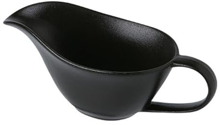FUIERI Sauciere Exquisite Keramik, das Sauce-Boot ist dauerhaft und leicht zu reinigen Soßenkanne,Schwarz