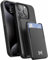 TORU CX PRO for iPhone 15 Pro Hard Wallet Case with Detachable Sliding Card Holder for 3 Cards | Slim Dual Layer Protective Shockproof Cover for Wireless Charging - Black