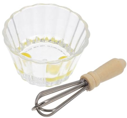 Garneck Mini-küche Miniatur-küchenspielzeug Kleine Schneebesen Zum Kochen Mini Simuliertes Ei Miniatur-puppenhauszubehör Mini-schneebesen Küchenzubehör Für Puppenstuben Plastik