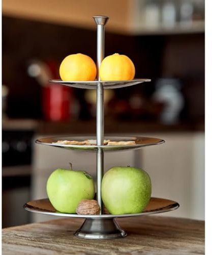 MICA Etagere Silber - 3 Ebenen - ø ca. 25 cm x 36,5 cm