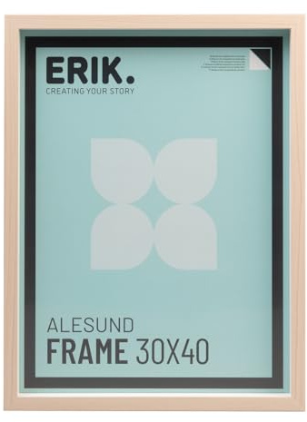 Grupo Erik Bilderrahmen 30x40 cm Buche Rahmen aus MDF Holz | Alesund Bilderrahmen Foto Geschenk Wanddeko