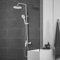 Colonne de Douche, Ensemble de Douche, Colonne de Douche Pour Salle de Bain, Ensemble de Douche Mécanique Avec Tête de Douche Ronde et Manchette en ABS Avec 3 Jets (Argent.)