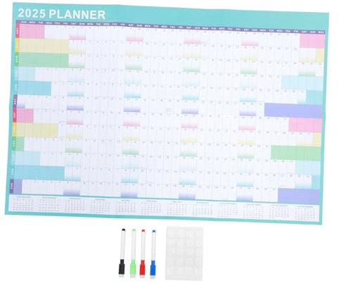 Housoutil Wandkalender Zum Aufhängen Jahresplanerkalender Mit Tagesplankalender Papierkalender Als Wandjahresplanerkalender Für Aufgabenplanung Und Terminverwaltung