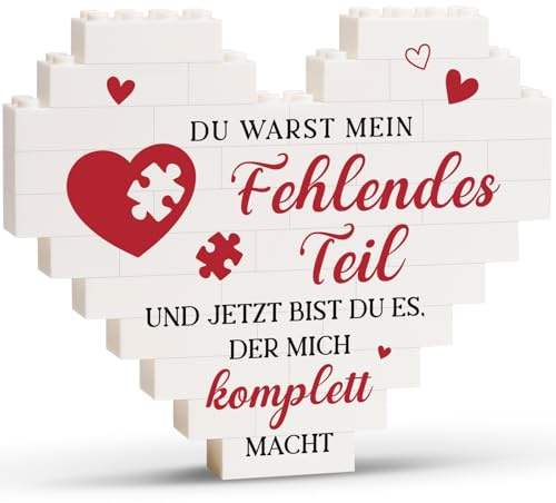 SECOGM Jahrestag Geschenk für Ihn Sie - Herzförmige Deko | Hochzeitstag Geschenke für Männer, Ich Liebe Dich Geschenke für Männer, Partner Geschenk Ehemann Freund Mann,