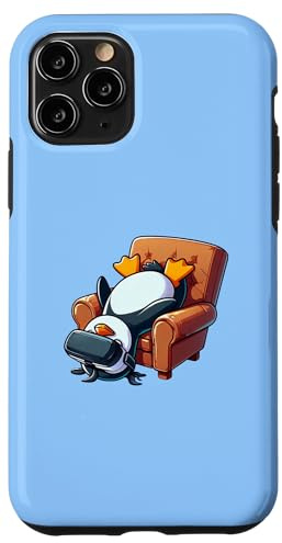 Funny Penguin VR Chaise de Jeu Chill Nerd Coque pour iPhone 11 Pro