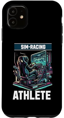 Futuristic Cyber Sim-Racing Thrill Virtual Racing Gaming Case for iPhone 11