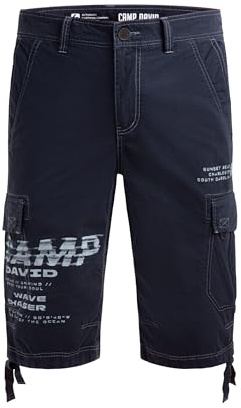 Camp David Herren Skater Shorts mit Logo Prints