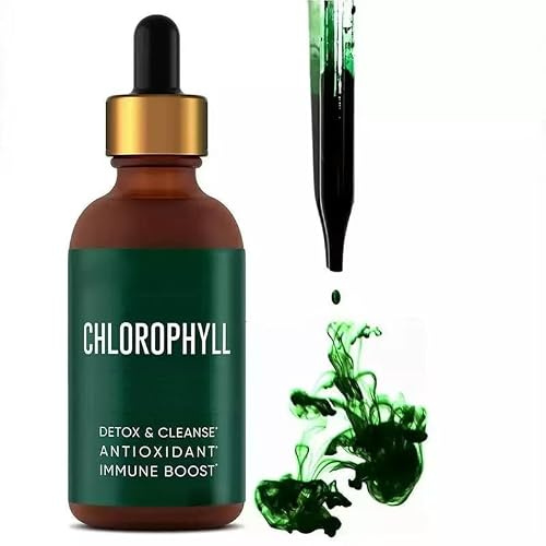 Gotas líquidas de clorofila | Sin OGM, vegano | para refuerzo inmunológico, aumento de energía, digestión y desintoxicación rápida