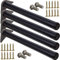 Stahlia 4 x Tischfuß Ø60 mm SCHWARZ MATT Tischbeine Möbelfuß |Höhe 820 mm|höhenverstellbar + 30 mm|inkl. Befestigungsmaterial |Tischfuss Verstellfuß Möbel Fuß Füße |