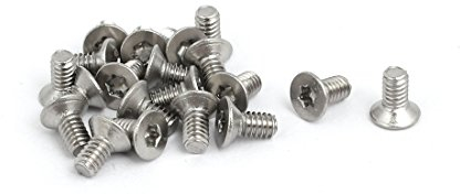 sourcing map M2x4mm T6 304 acier inox vis plate tête Torx 20PCS