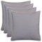 Brandsseller 4er Set Outdoor Kissen 45x45 cm – Wetterfeste Zierkissen mit Paspel – Wasserabweisende Gartenkissen & Dekokissen für draußen – Sofakissen für Balkon & Terrasse – Grau