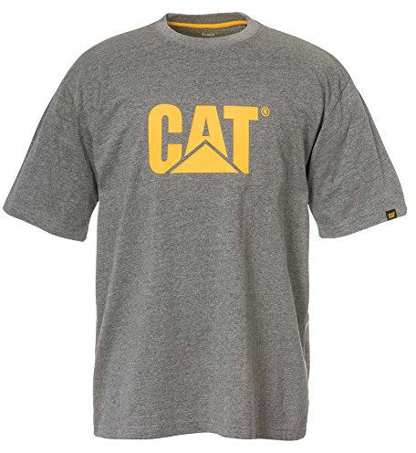 Caterpillar Men's Trademark Logo Tee - Cotton - Dark Heather Grey - Small