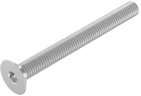SECCARO Vite a testa svasata M5 x 50 mm, acciaio inox V2A VA A2, DIN 7991 / ISO 10642, esagono incassato, 20 pezzi