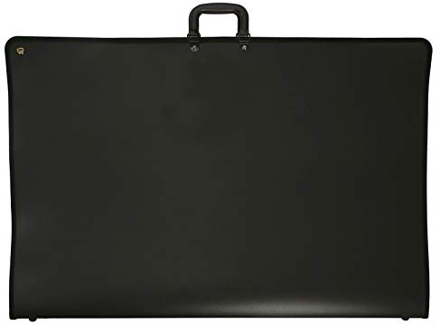 Create Economy A2 Art Portfolio Case - Artist Storage Bag - Multifunctional Weather Resistant Portable Carrying Case w/Handles for Paintings, Presentations, Sketches - Black (24.4 x 17.7 x 1.7)