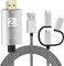 Ozvavzk Cavo Phone a HDMI 3 in 1 Adattatore Multiporta Type C Micro USB MHL Connettore 2K per Android Huawei Samsung Xiaomi Smartphone Cellulare alla TV Monitor Proiettore