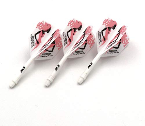 CUESOUL ROST Personalisierte Integrierte Dartpfeile Schäfte Schäfte und Darts Flights Medium, 3er Set Beauty Pattern (CSAK-5MN8-S)