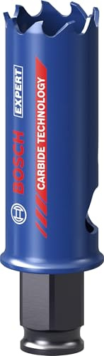 Bosch 1x EXPERT Multi Material Power Change Plus-Lochsäge (für Holz mit Metall, Ziegelstein, Ø 22 mm, Professional Zubehör Bohrmaschine)