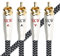 SKW High-end Cable de Audio 2RCA, Conductor interior de cobre/plata Cable doble de interconexión/Cable 2RCA a 2RCA Cable Cinch para CD, amplificador, decodificador - 1.5M