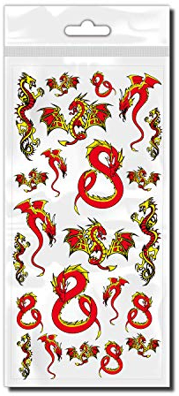 style4Bike Drachen imposante Drachen als Kinder Sticker Set für Fahrrad ✓ Kratzfeste Aufkleber ✓ | D00094