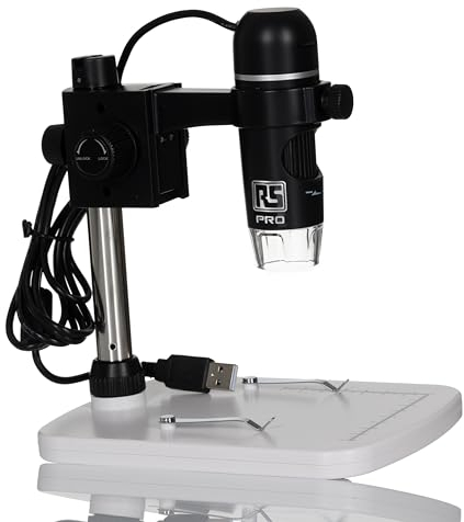 RS PRO USB Digital Mikroskop, Vergrößerung 20x → 200x 30fps Beleuchtet, LED, 5 Megapixel