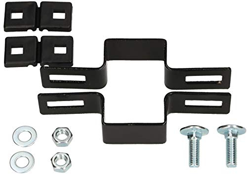KOTARBAU® Collier de serrage rectangulaire 60 x 40 mm pour poteaux de clôture - Noir