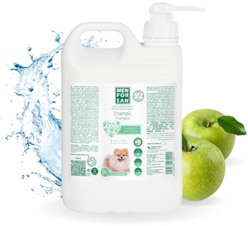 MENFORSAN Shampoo Idratante per Cani | Idrata in Profondità | Dona Lucentezza | Rivitalizza e Ripara | Elimina Cattivi Odori | Mela | 5L