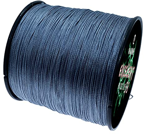 Waline 8 Stränge Super Strong PE Geflochtene Angelschnur 8fach 300m Angelschnur 20lb 30lb 40lb 50lb 60lb 80lb 8X Gngelschnur (Grau, 60lb/0.37mm/ 300m(328yds))