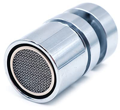 CENPEK Robinet rotatif à 360° multifonction à double débit pour salle de bain et évier de cuisine avec aérateur et système d'économie d'eau Filetage femelle 22 mm