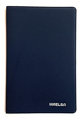 Maelsa® Etui PVC Porte Carte Grise 26,5x13,3 cm - pour Carte Grise Européenne 25,4x12,5cm déplié - pour Homme ou Femme - Voiture, Moto, Scooter - Haute qualité - Pratique - Robuste UNI (Bleu Marine)