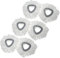 vhbw 6X Testina pulente Compatibile con Vileda Easy Wring & Clean, Turbo Easy Wring mocio, lavapavimenti - Microfibra, Nero/Bianco