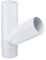 INEFA Abzweiger Fallrohr 60 Grad, PVC DN75/75 Weiß Zubehör Fallrohr Kunststoff, einfache Steckmontage, Made in Germany