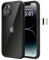 Woodcessories - Bio Clear Case transparent kompatibel mit iPhone 14 Hülle durchsichtig, iPhone 13 Hülle, schwarz, Nachhaltig