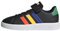 adidas Grand Elastic Lace and Top Strap Shoes Baskets, Core Black/Lucid Blue/Court Green, 32 EU