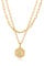 ASGEMSFJ Goldene Initialen-Halsketten für Damen, 14 Karat vergoldet, geschichtete Choker-Halskette, zierliche Buchstaben-Halskette, personalisierbar, trendiger Goldschmuck, mittelgroß, gelbvergoldetes