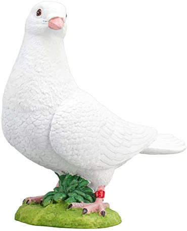 Weiße Tauben aus Kunstharz, Figuren, Heimdekoration, Akzente, Ornament, Künstliche Weiße Taube, Figur, Statue, Skulptur, Simuliert Weißen Vogel, Ornament, Dekoration für Zuhause (Gehen Sie in
