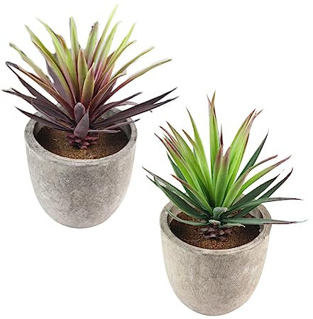 YARNOW 2stücke Retro Künstliche Sukkulenten Pflanzen Realistische Fake Pflanzen Im Topf Für Kreative Wohnraumdekoration Für Büro Und Zuhause