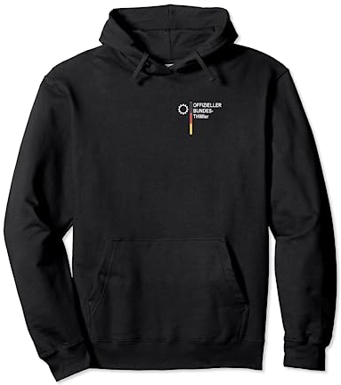 THW Technische Motive Kleidung - Offizieller Bundes THWler - THW Vater Vatertag Pullover Hoodie (Schwarz, S)