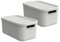 Rotho Albula light 2er-Set Aufbewahrungsbox 12l mit Deckel, Kunststoff, weiss