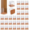 32 Pcs Square Chair Leg Floor Protectors for Hardwood Floors Clear Silicone Covers to Protect Wood Tile Floors Felt Pads Furniture Leg Caps(Fit 40-55mm)