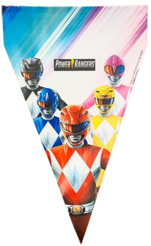 BeenSmile, Banner Power Rangers, Wimpelkette für Kinder, Dekoration für Kindergeburtstag, Partyartikel, Feier und Jubiläum, 1 Stück, 3 m