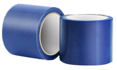 Tomotato Cinta de Reparación de Lona, 8cm x 5m Cinta de Parche de Fugas Impermeable de PVC Cintas Adhesivas Fuertes para Tienda de Toldos(Azul)